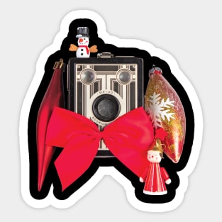 Christmas Vintage 1930s Box Camera Junior Sticker